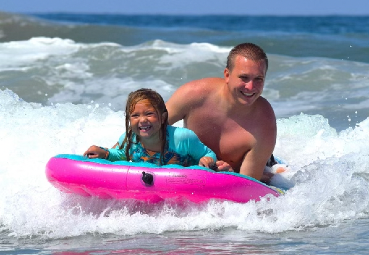 This Father-Daughter Duo Loves Riding the New Double Barrel Bodyboard