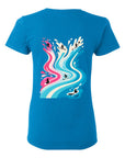 TANDM SURF® Anybody Can Surf Women's Tee - Sapphire Back
