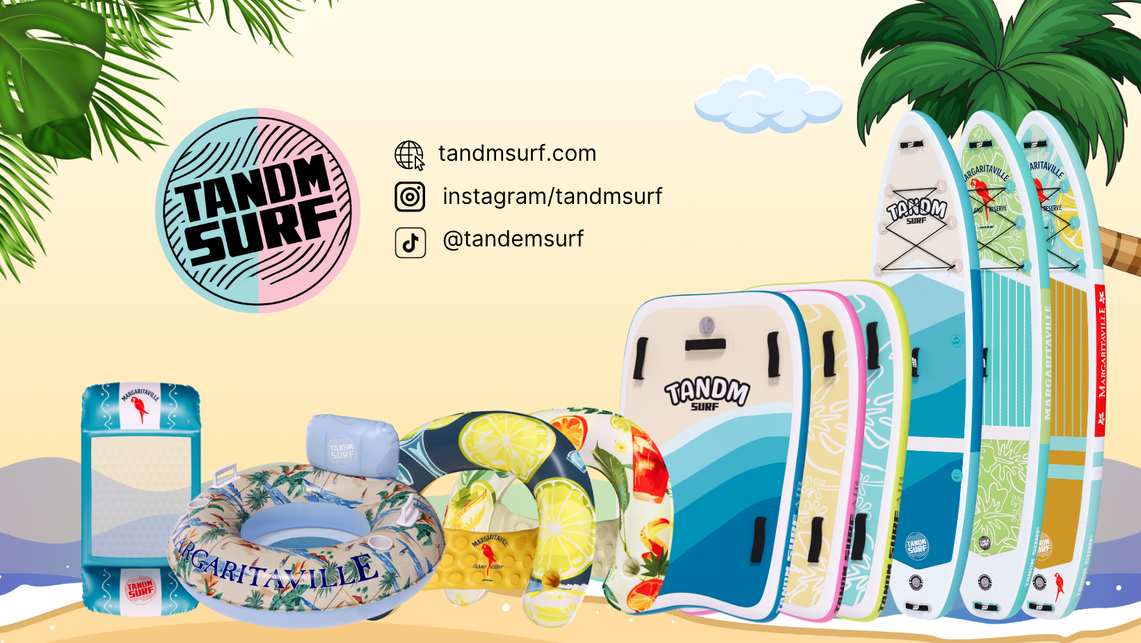 TANDM Surf - Tandem Bodyboards, Margaritaville and Floats