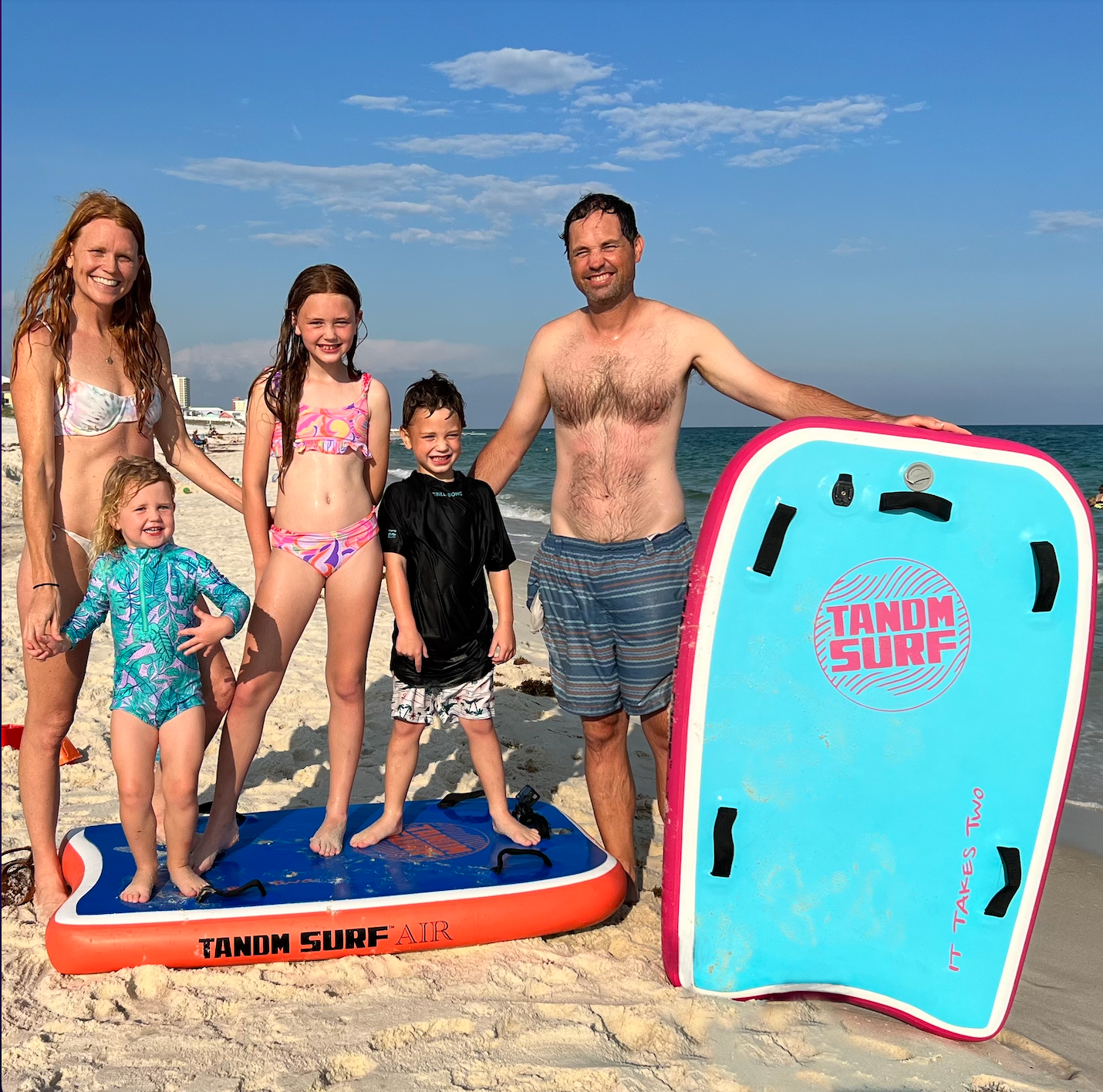 Gulf Shores Family Uses TANDM Boards to Learn to Surf