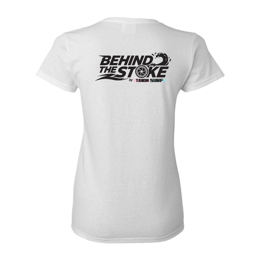 Behind the Stoke Women's Tee - White Back