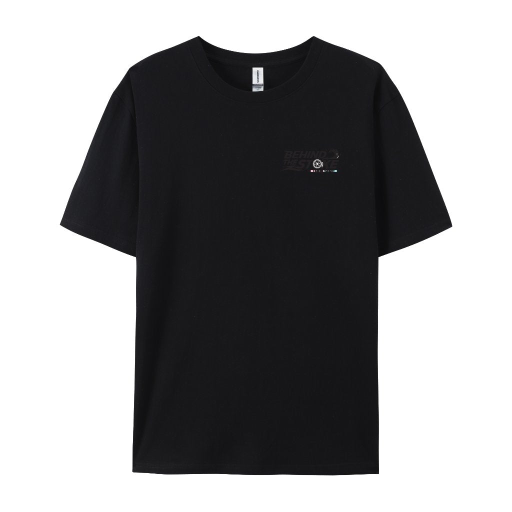 Behind the Stoke Tee - Black Front