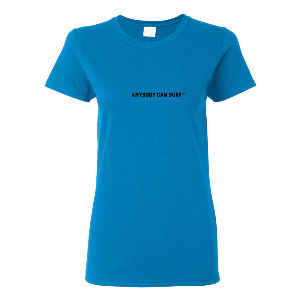 TANDM SURF® Anybody Can Surf Women's Tee - Sapphire Front