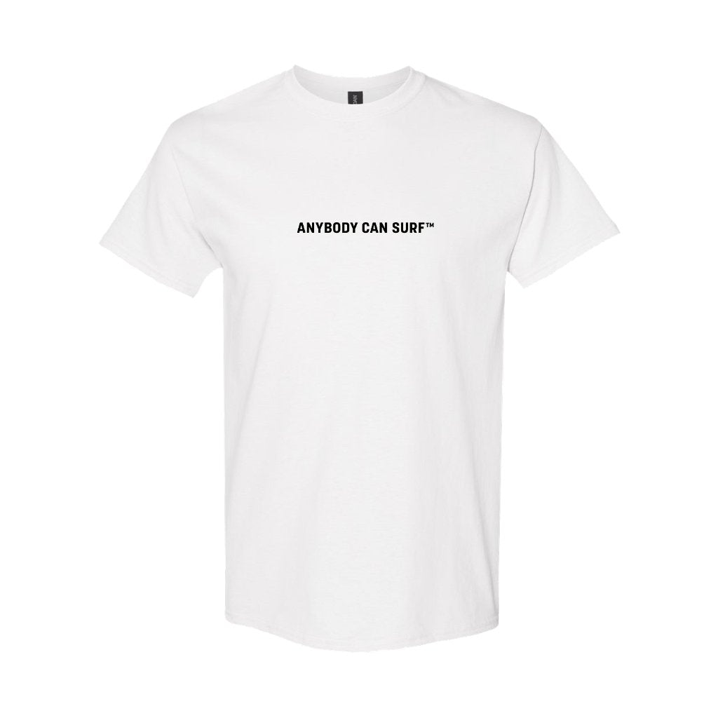 TANDM SURF® Anybody Can Surf Tee - White Front