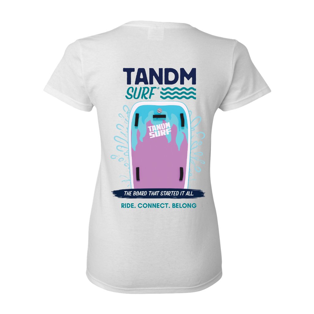 TANDM SURF® Everyday Surf Women's Tee - White Back