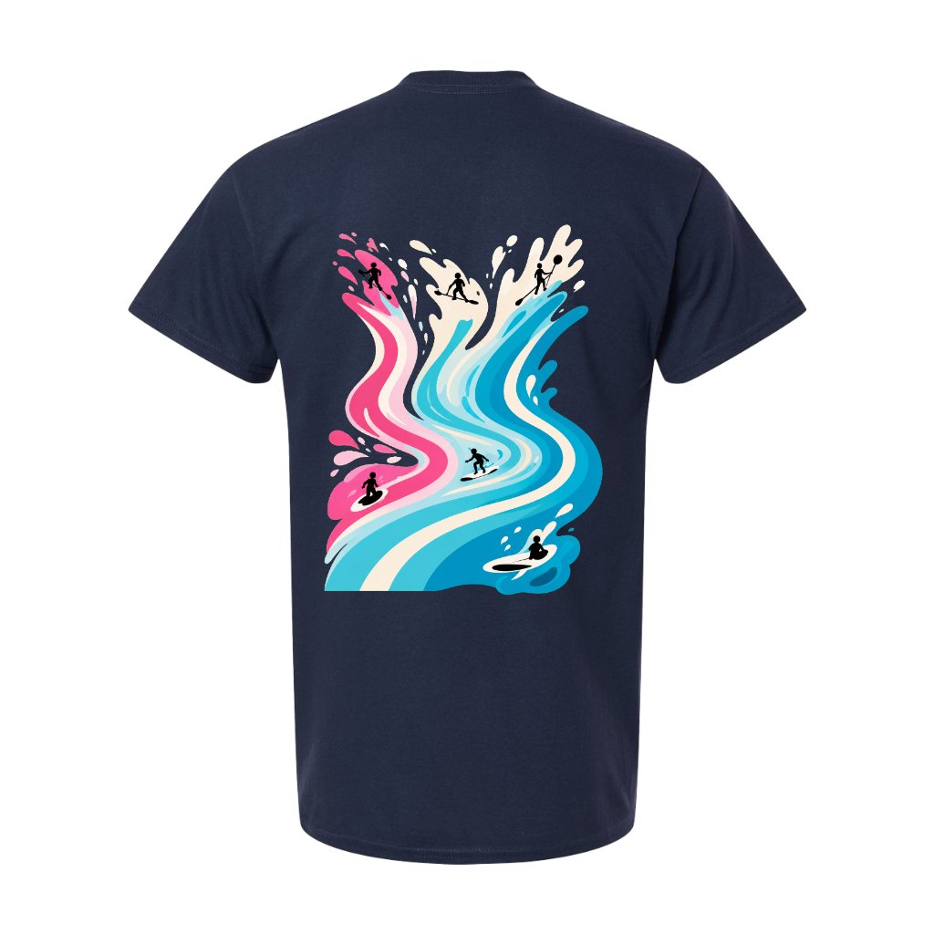 TANDM SURF® Anybody Can Surf Tee - Navy Back