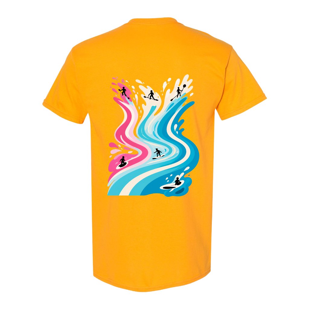 TANDM SURF® Anybody Can Surf Tee - Gold Back