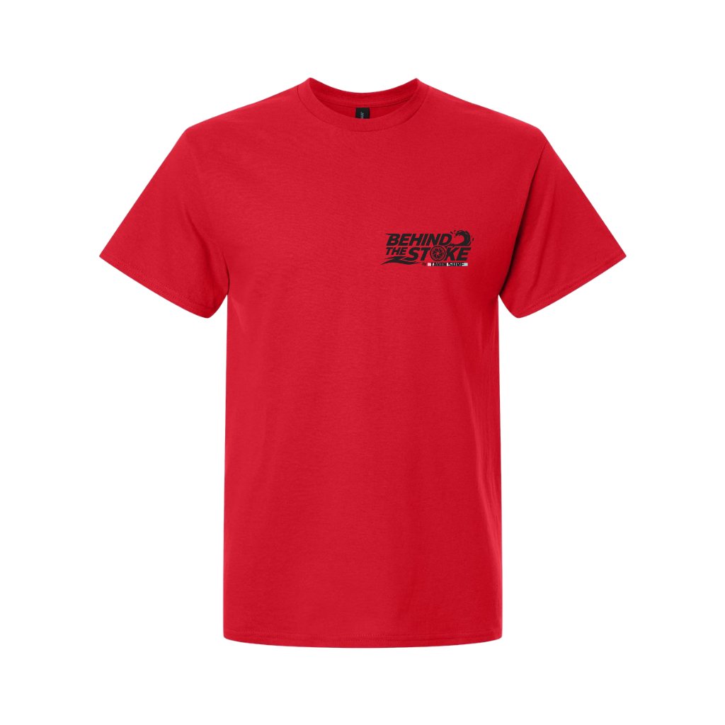Behind the Stoke Tee - Red Front