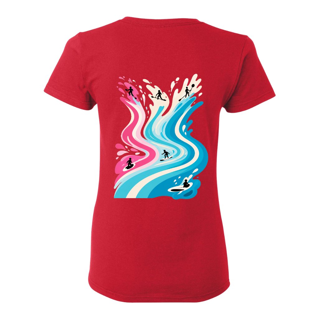 TANDM SURF® Anybody Can Surf Women's Tee - Red Back