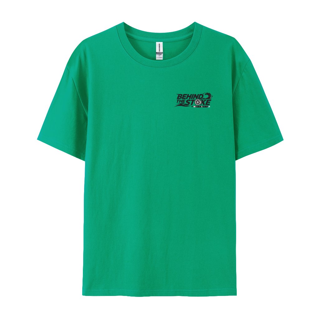 Behind the Stoke Tee - Emerald Green Front