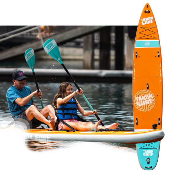 2 Person SIT SUP Kayak Stand Up Paddleboard Combo TANDM SURF