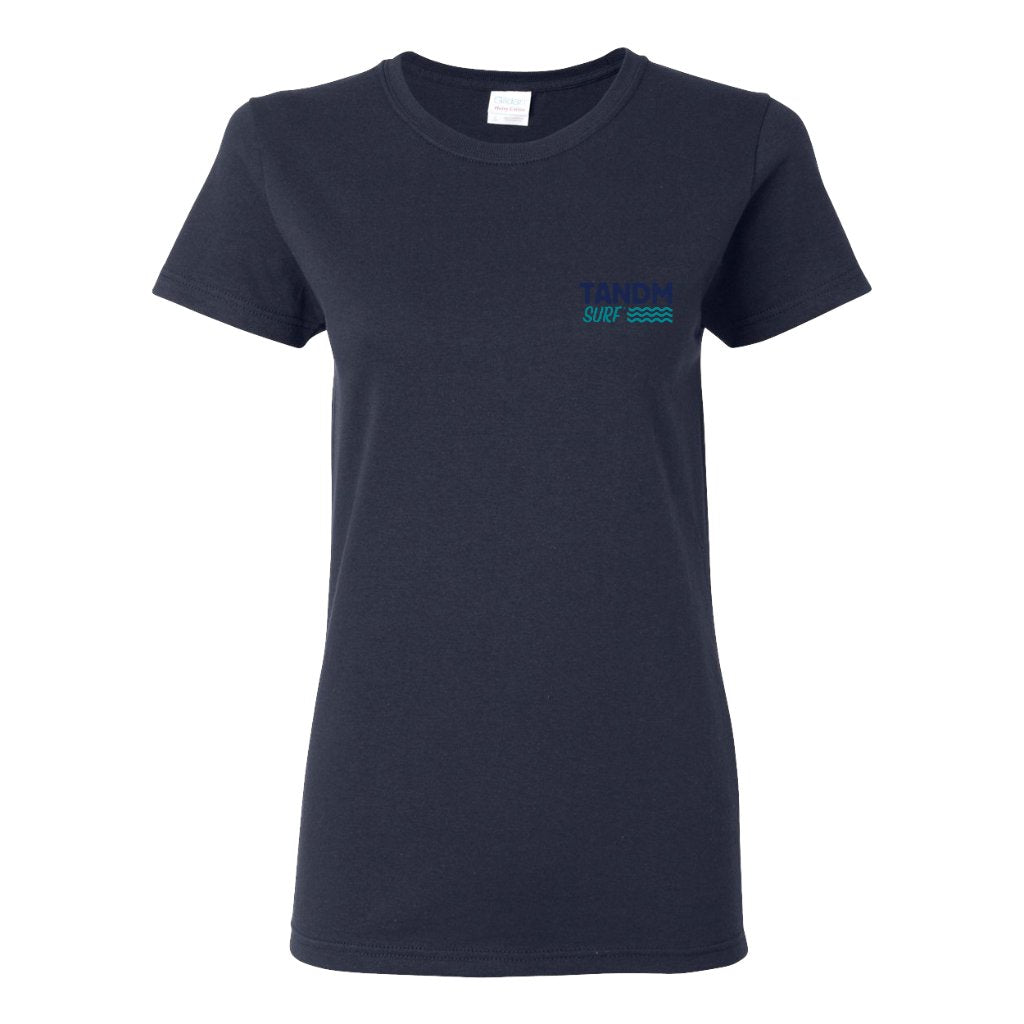 TANDM SURF® Women'sTee - Navy Front
