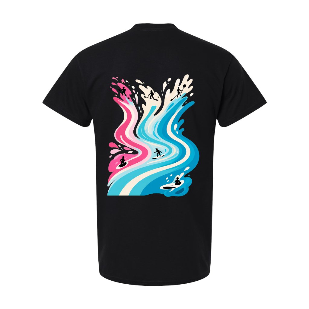 TANDM SURF® Anybody Can Surf Tee - Black Back