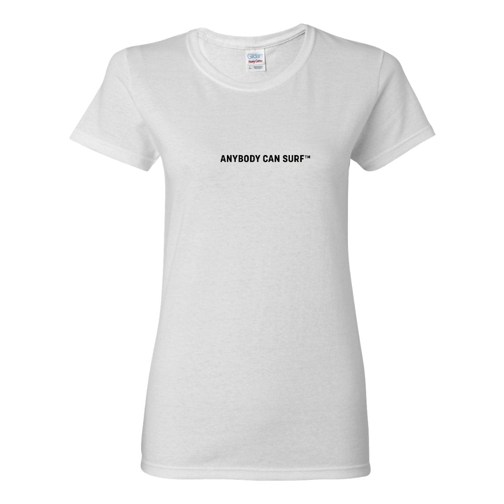 TANDM SURF® Anybody Can Surf Women's Tee - White Front