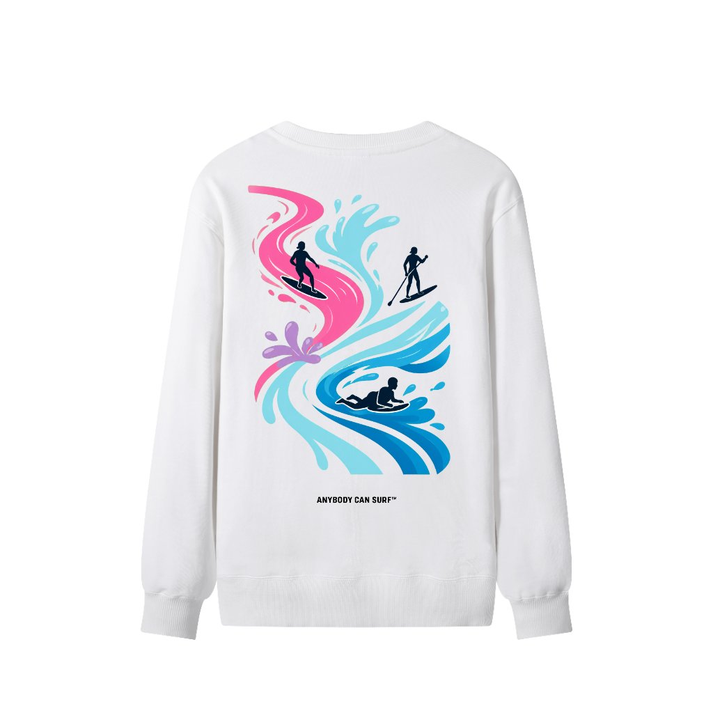 TANDM SURF® Sweatshirt - White Back