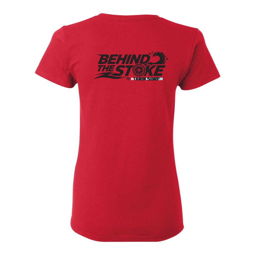 Behind the Stoke Women's Tee - Red Back